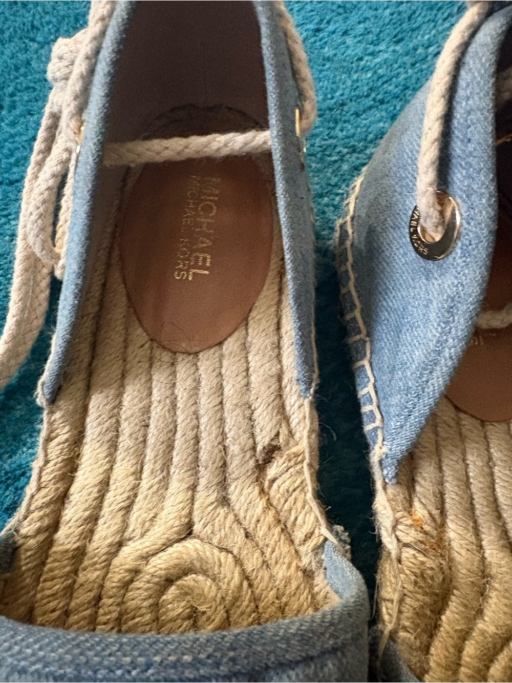 Michael Kors Margie Denim Ankle-Wrap Espadrilles - Picture 3 of 7